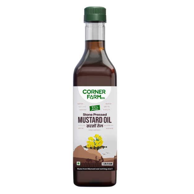 [COBM-1L-B] Mustard Oil, Stone Pressed, 100% Pure