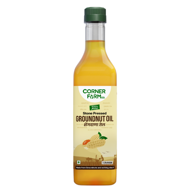 [COGN-1L-B] Groundnut Oil, Stone Pressed, 100% Pure