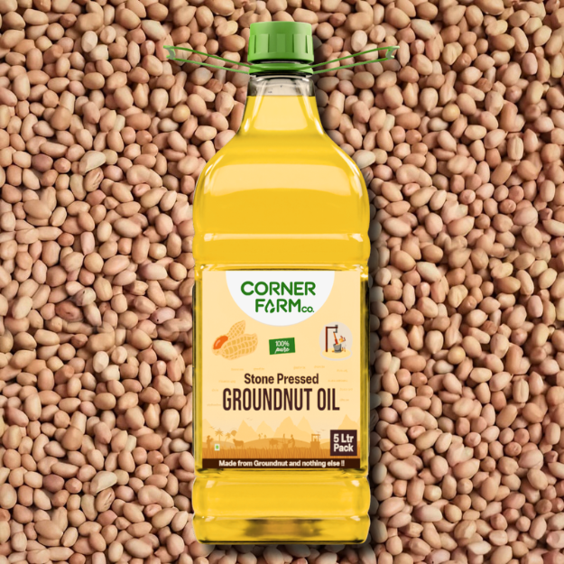 [COGN-5L-P] Groundnut Oil, Stone Pressed, 100% Pure