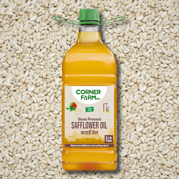 [COSF-5L-P] Safflower Oil, Stone Pressed, 100% Pure