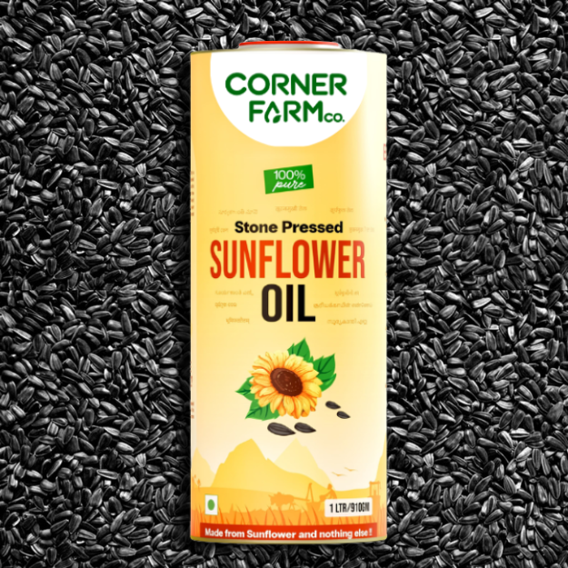 [COSN-1L-T] Sunflower Oil, Stone Pressed, 100% Pure