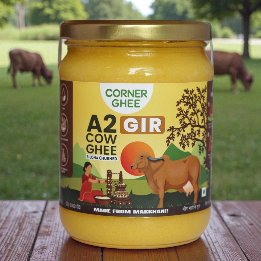 [COGH-500M] Gir Cow Ghee, Bilona Churned, 500 ml